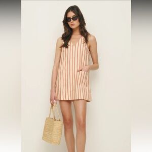 Reformation Francisca Striped Mini Dress